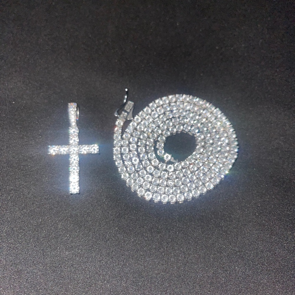 Silver Cross Pendant Necklace